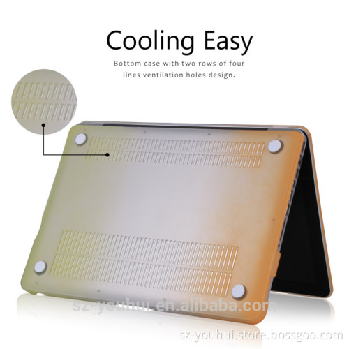 Best Selling Rainbow Color Hard Protective Cover Case for Macbook Pro for Apple Pro Laptop